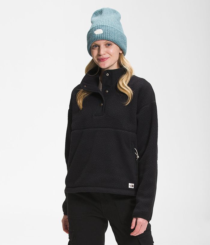 The North Face Womens Pullover Cragmont Fleece ¼ Snap 685EHWUMI - Black
